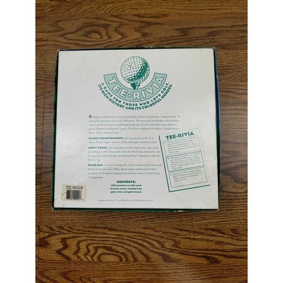 1994 DSH Enterprises TEE-RIVIA Golf Trivial Board Game Sealed - Picture 6 of 6